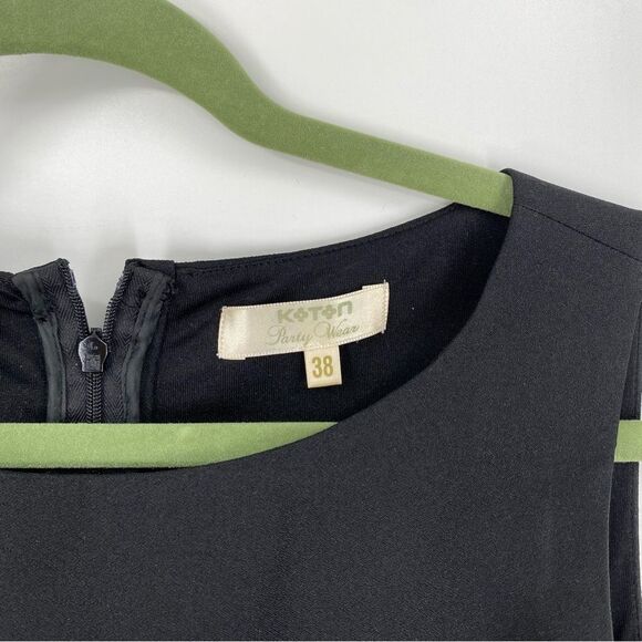 Koton Women’s Round Neck Sleeveless Maxi Tulle Dress size 6 Black Cut Out - Picture 4 of 10